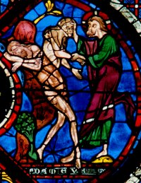 Adams paradiesische Trance, Chartres (frühes 13.Jhd.)