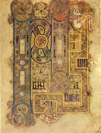 Book of Kells 130 r: initium Evangelii Jesu Christi