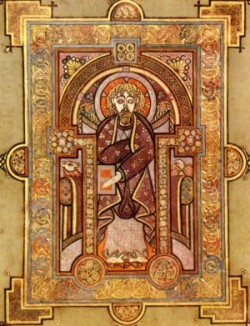 Evangeliar von Kells, 28 v: der Evangelist Matthus