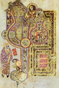 liber generationis (Book of Kells 29 r, Anfang des Matthäus-Evangeliums)