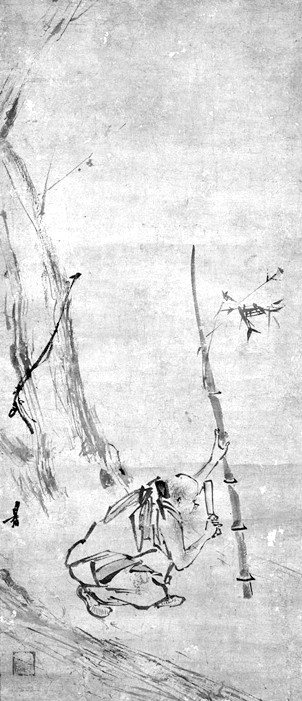 Liang K'ai: Hui-nêng schneidet Bambus
