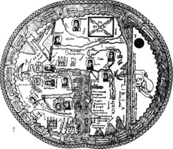 Beatuskarte von Osma, 8. Jhd., aus einer Handschrift von 1203