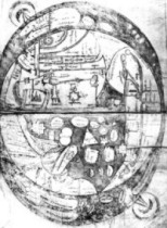 Weltkarte des Isidor von Sevilla, Etymologiae; Handschrift ca. 780