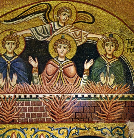 Diakonikon (Sakristei): Gesang der drei Jünglinge im Feuerofen